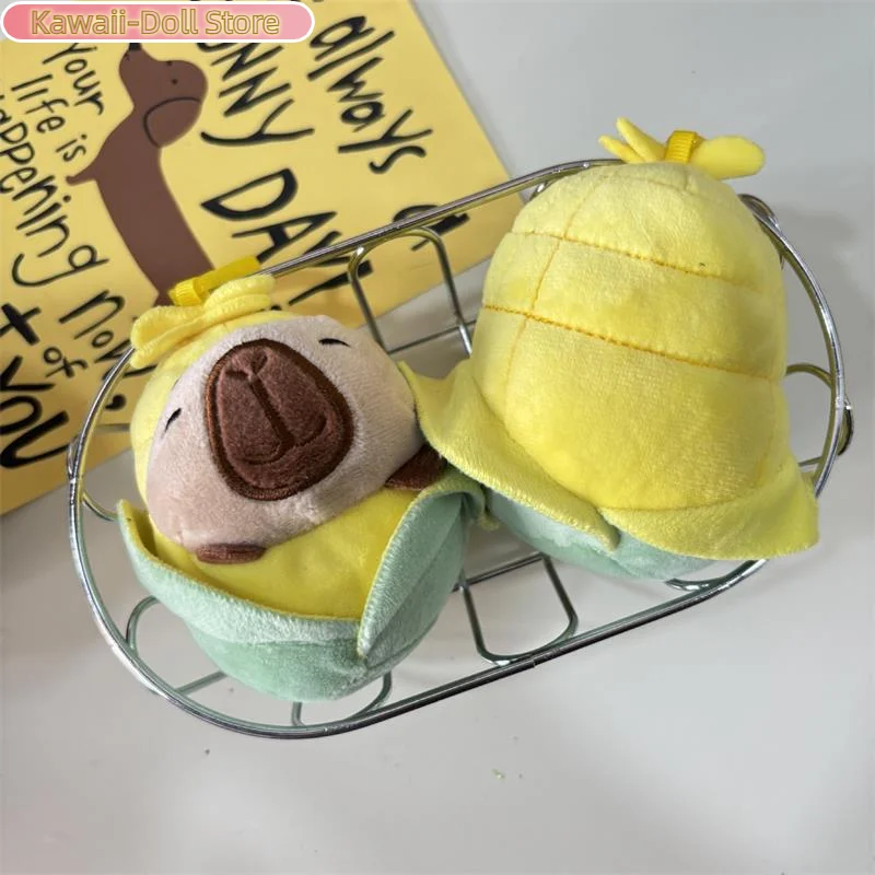 1/2 個かわいい面白いトウモロコシカピバラぬいぐるみぬいぐるみキーホルダーペンダントバックパック装飾バッグぶら下げ装飾品ギフトラグドール