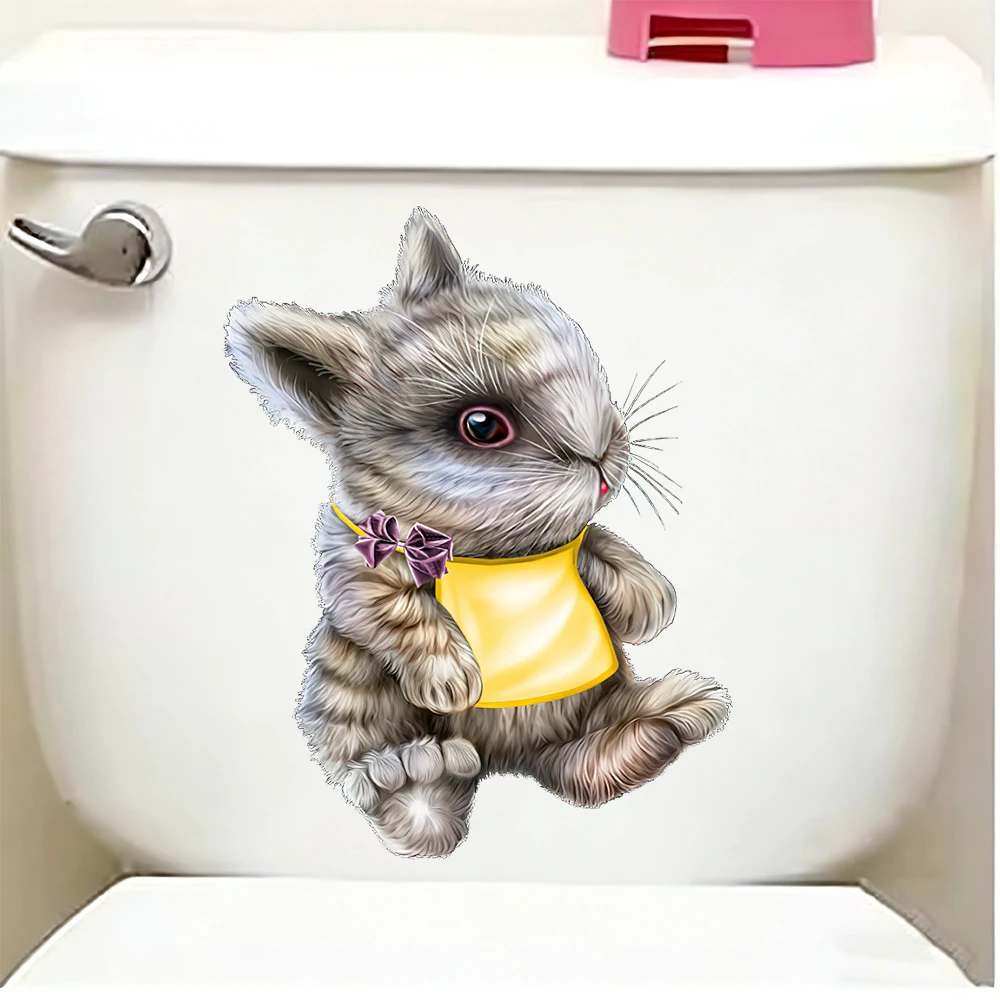 self-adhesive self-adhesive waterproof stickers shower cabin sticker funny toilet cover sticker decorations