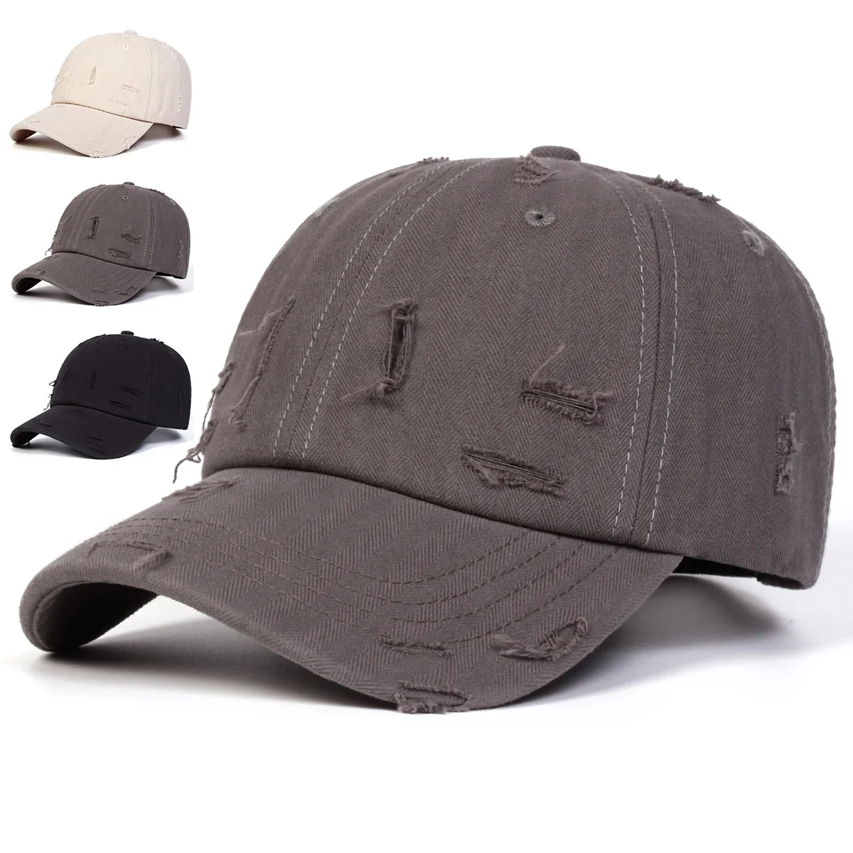 Unisex Broken Cowboy Baseball Caps Spring Autumn Outdoor Adj