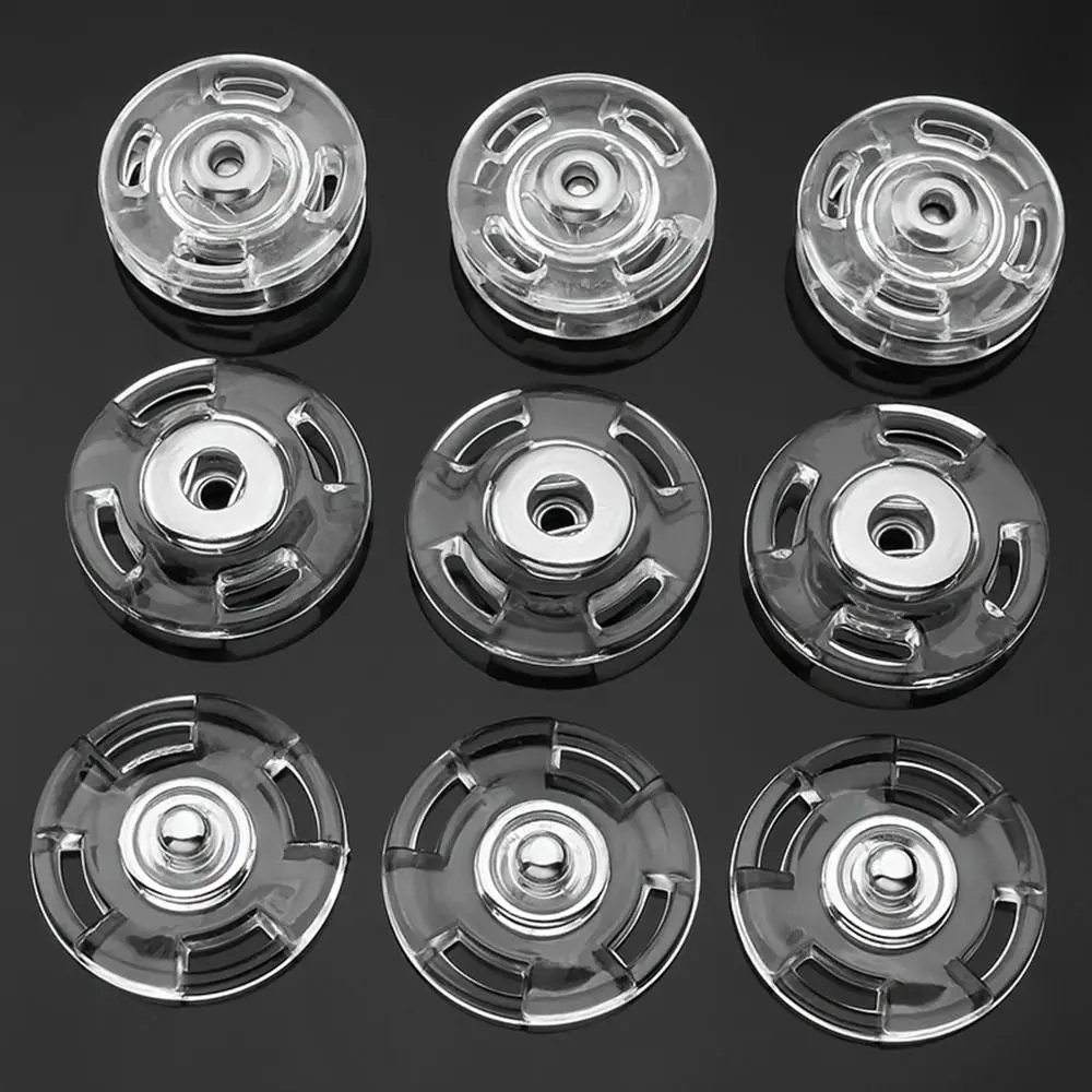 10 pcs Plastic Invisible Snap Button DIY Clasp Round Transparent Snap Button Transparent Fastener Tailor