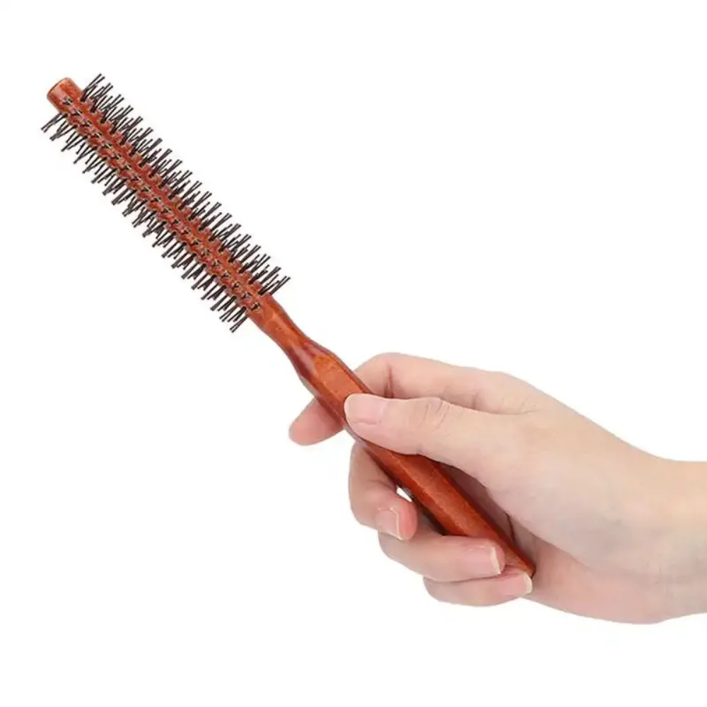 Easy to Use Round Beard Comb Roller Small Hair Brush Round Hairbrush Curling Roller Hairbrush Unisex