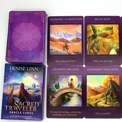 10.3*6cm Super Sacred Traveler Oracle 52 Cards Deck and Guidebook English Tarot Fun Board Game