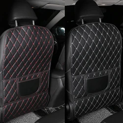 1PC PU Leather Car Anti-Kick Mats Auto Seat Back Protector Cover For Children Car Back Seat Anti-Dirty Pad Car Accessories