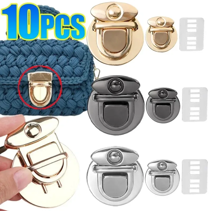 1/10pcs Metal Locks Bag Clasp Catch Buckles for Handbags Purse Tote Closures Snap Clasps DIY Craft Hardware Case Bag Accessories