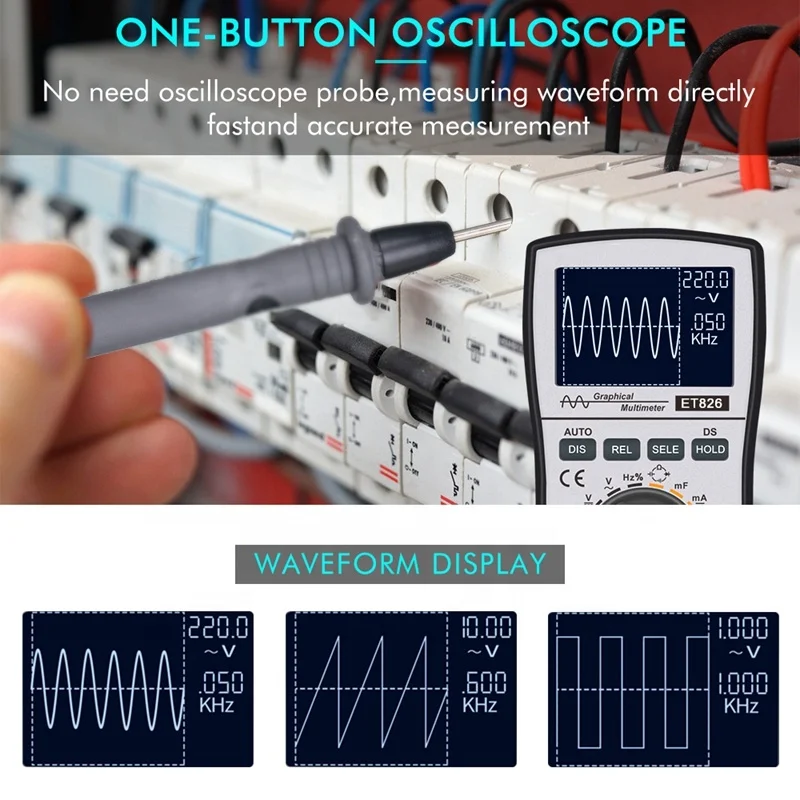 Professionele Golfvorm 2 In 1 Multimeter En Oscilloscoop 4000 Telt Auto Range Digitale Oscilloscoop Multimeter