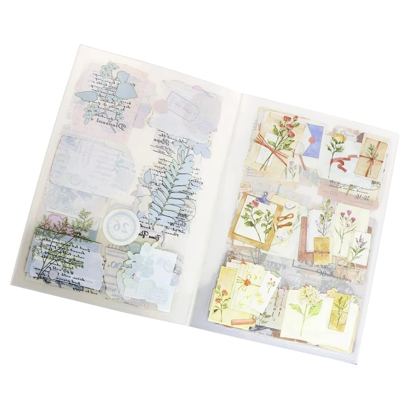 لوازم مذكرات الأزهار النباتية الطبيعية ، مذكرات ألبوم الصور ، دعوة الكمبيوتر المحمول ، زخرفة التفاف الهدايا