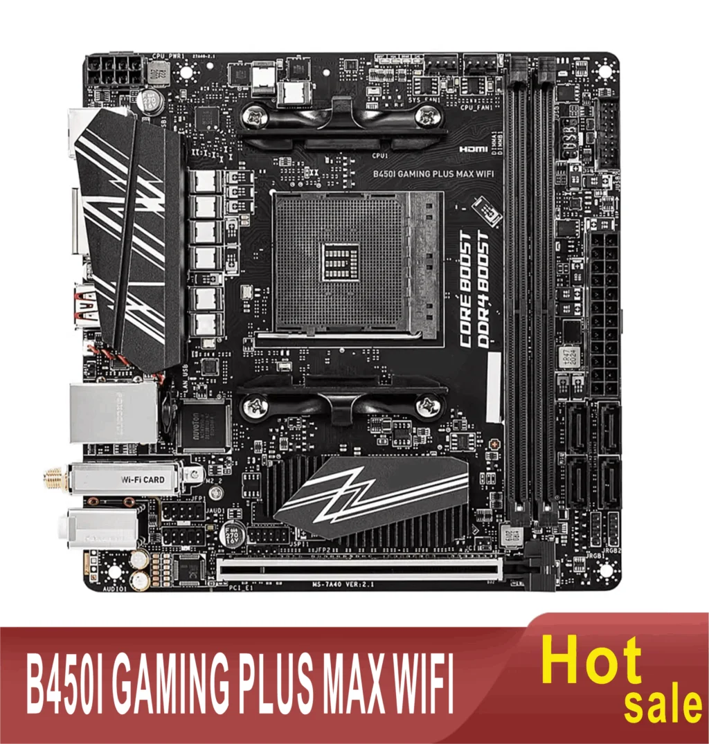 B450I GAMING PLUS MAX WIFI Motherboard 64GB AM4 DDR4 B450 Mainboard 100% Tested Fully Work