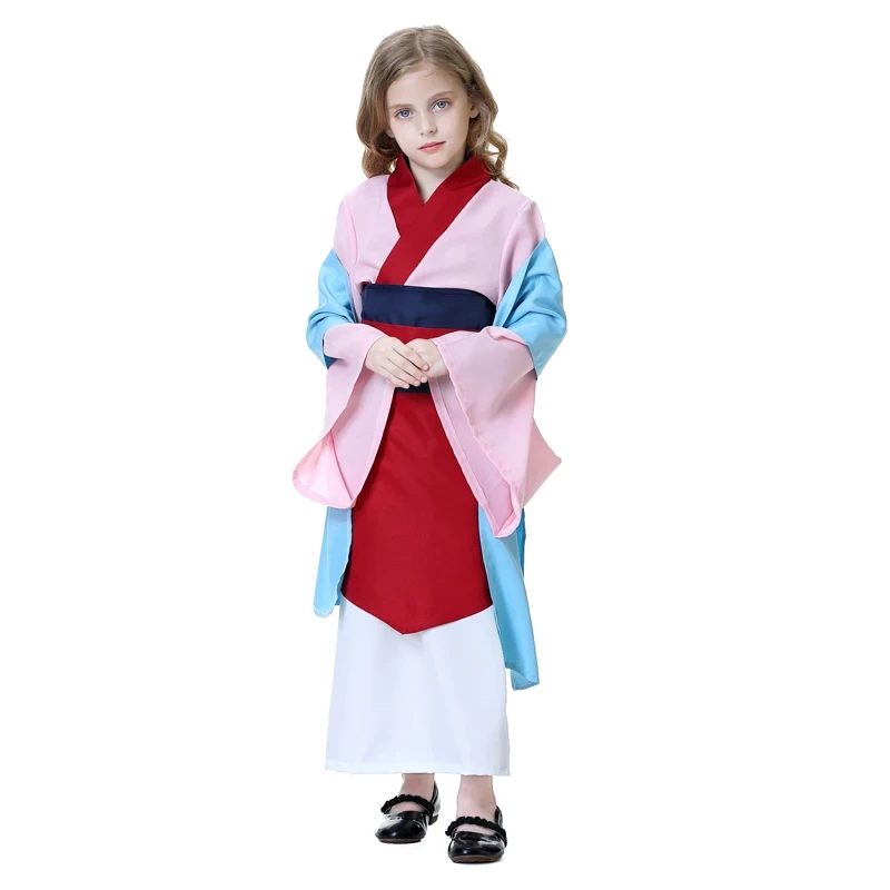 Mulan Cosplay Dress For Girls Mushu Dragon Cosplay Mulan Costume Kids Halloween Stage Costumes Chinese Costumes Hanfu Dress