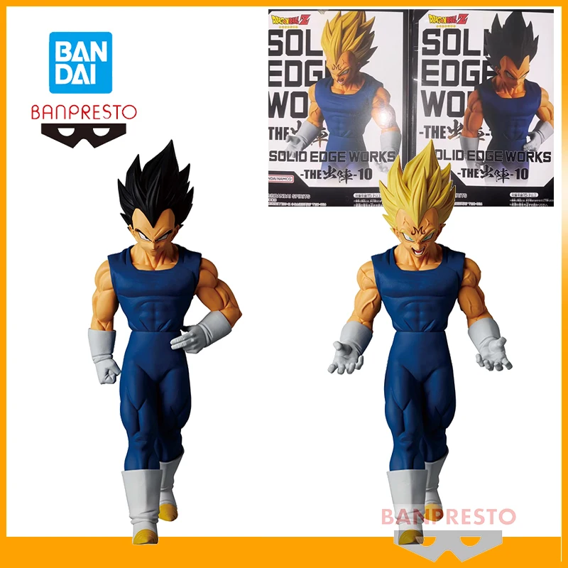 

Original Bandai Banpresto Dragon Ball Z Solid Edge Works Deployment Series Vegeta Anime Action Figures Model Fighting Pose 19Cm
