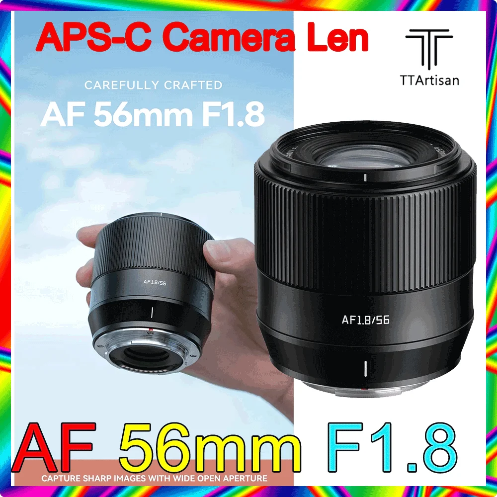 TTArtisan Auto Focus 56mm F1.8 camera lens X E Z mount for Fujifilm XS10 XS20 X-H2s XT5 XT30 Sony a6000 zve10 a6700 Nikon zfc