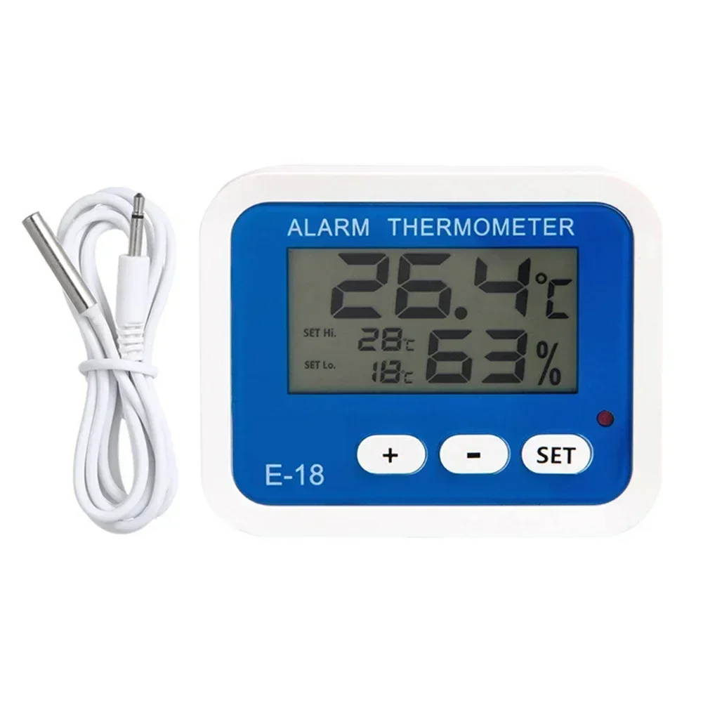 

Устройство для измерения температуры и влажности с надежным зондом отлично подходит для холодильников или общего домашнего использования.