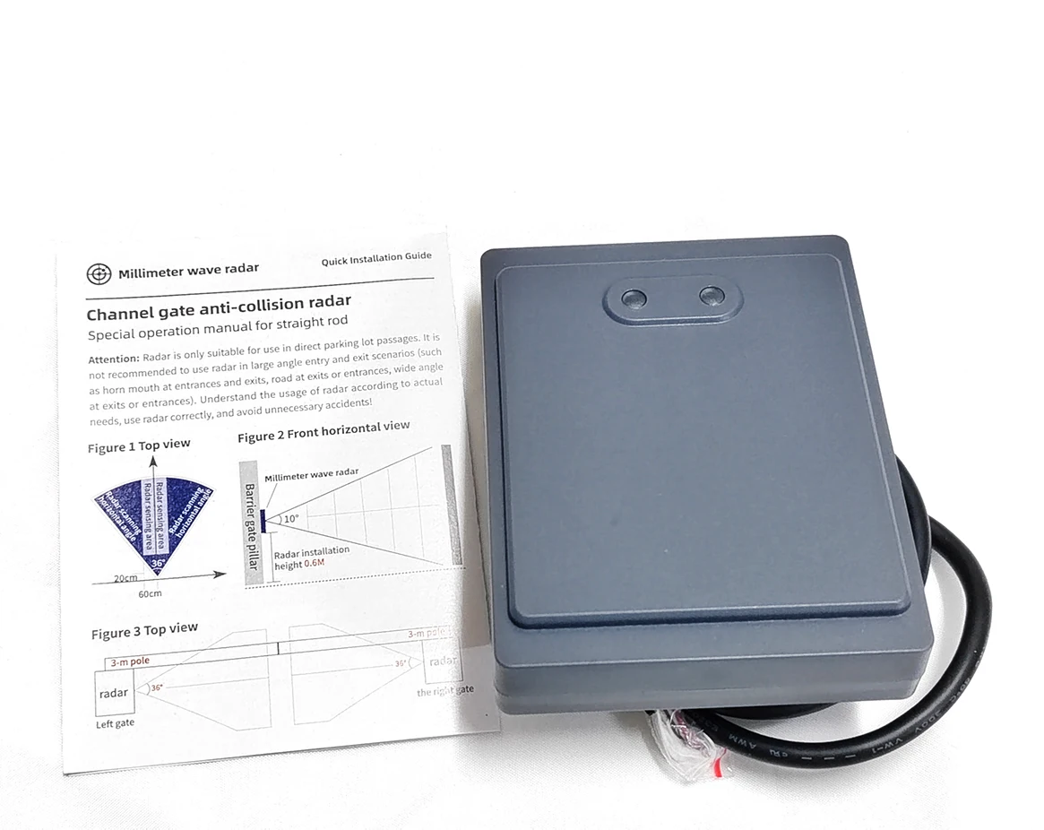 

R2-2 Vehicle Parking System Gate Access Control Sensor 12VDC Vehicle Radar Detector for Boom Barrier Gate