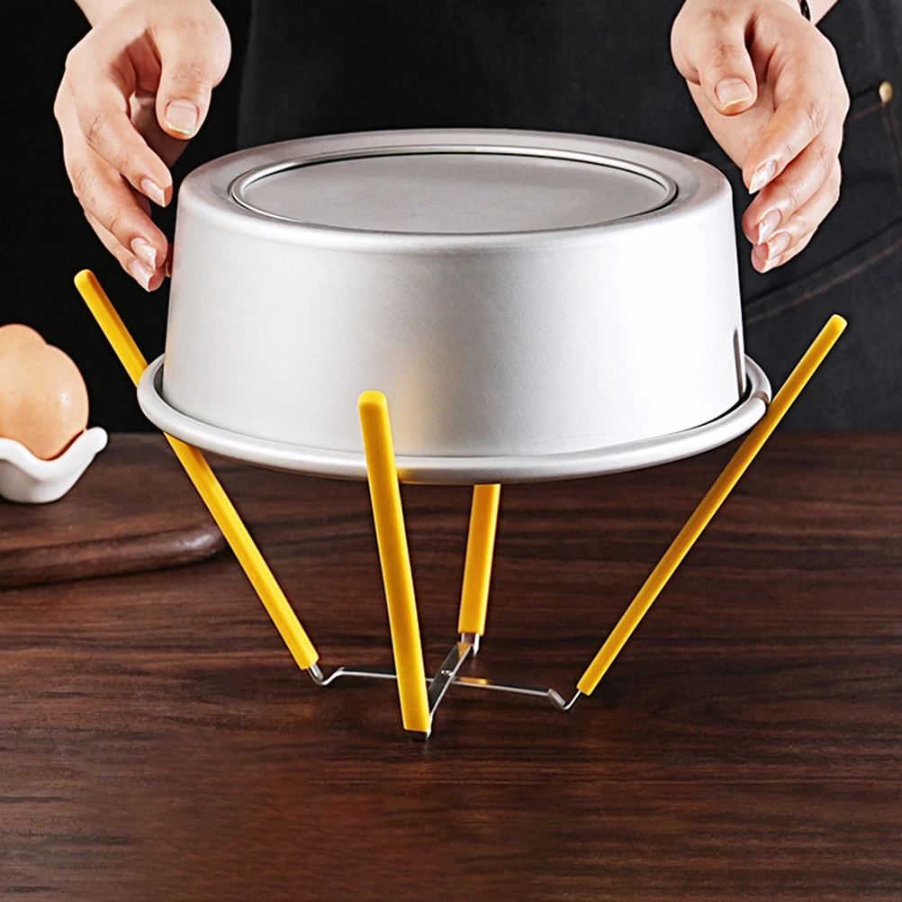 

2Pcs Cooling Rack Stainless Steel Silicone Foldable Non slip Adjustable 5to9Inches Cake Baking Kitchen Tool Wear resistant