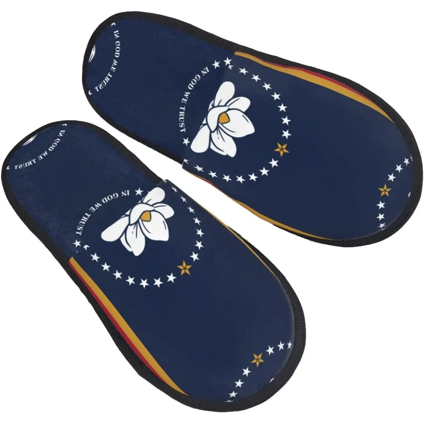 

Flag printing Fall Winter Fuzzy Slippers Comfy House Shoes Portable for Hotel Travel Gifts for Women and Men On Indoor Outdoor