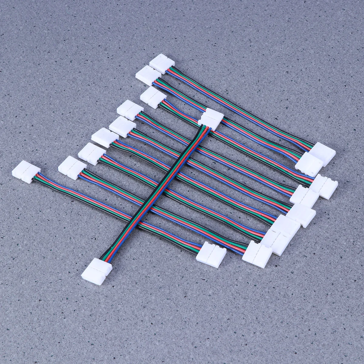 

10Pcs 4 Pin 10Mm LED Connector Cable for 5050 Strip Lights Solderless Splice Jumper Flexible Ribbon Extension Compatible with