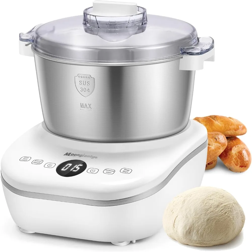 rment Function, 200W Dough Kneading Machine with 304 Stainless Steel Bowl, Low Noise Operation