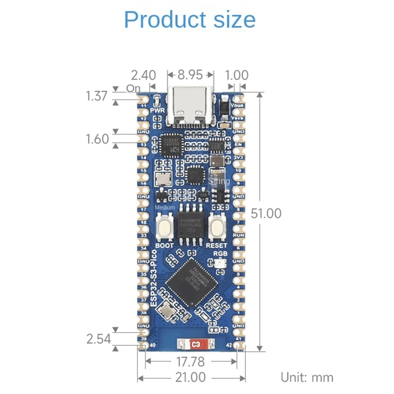 Microcontroller 2.4Ghz Wi-Fi Development Board 240Mhz Dual-Core Processor