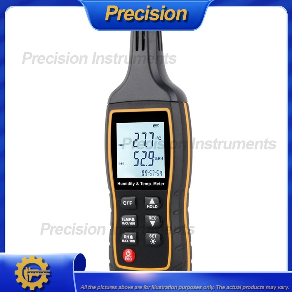 

Цифровой гигрометр и термометр 2026, для домашнего использования, высокоточный электронный измеритель температуры и влажности, портативный ЖК-дисплей