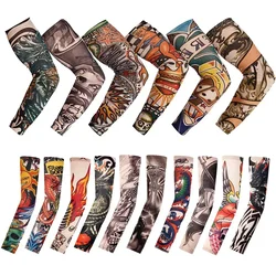 1Pc Flower Arm Sleeves Tattoo Arm Sleeves Summer Cooling Ice Cuff Sun Protection Elastic Arm Warmer Sun UV Protection Arm Cover