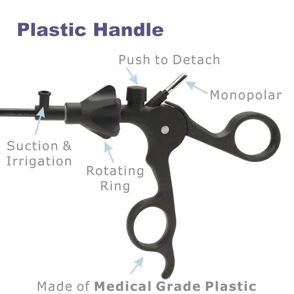 Reusable Laparoscopic Surgical Instruments Medical Laparoscopy Surgery Forceps Graspers Scissors 5mm with Unlocked Handle