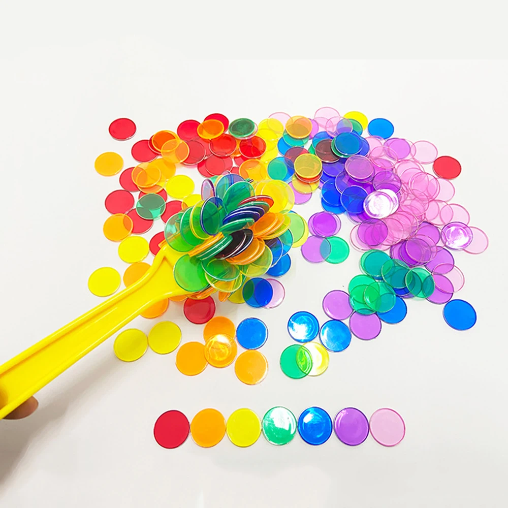 Magnetic Stick Wand สีนับชิปโลหะ Montessori การศึกษาสีการเรียนรู้ของเล่นฟิสิกส์วิทยาศาสตร์โรงเรียนการสอน Aid