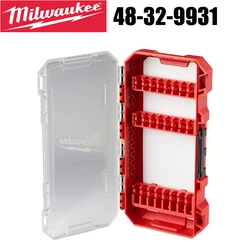 Milwaukee 48-32-9931 PACKOUT Medium Compact Case Drill Bits Support 1/4“ Hex Translucent Power Tool Accessories Storage Box
