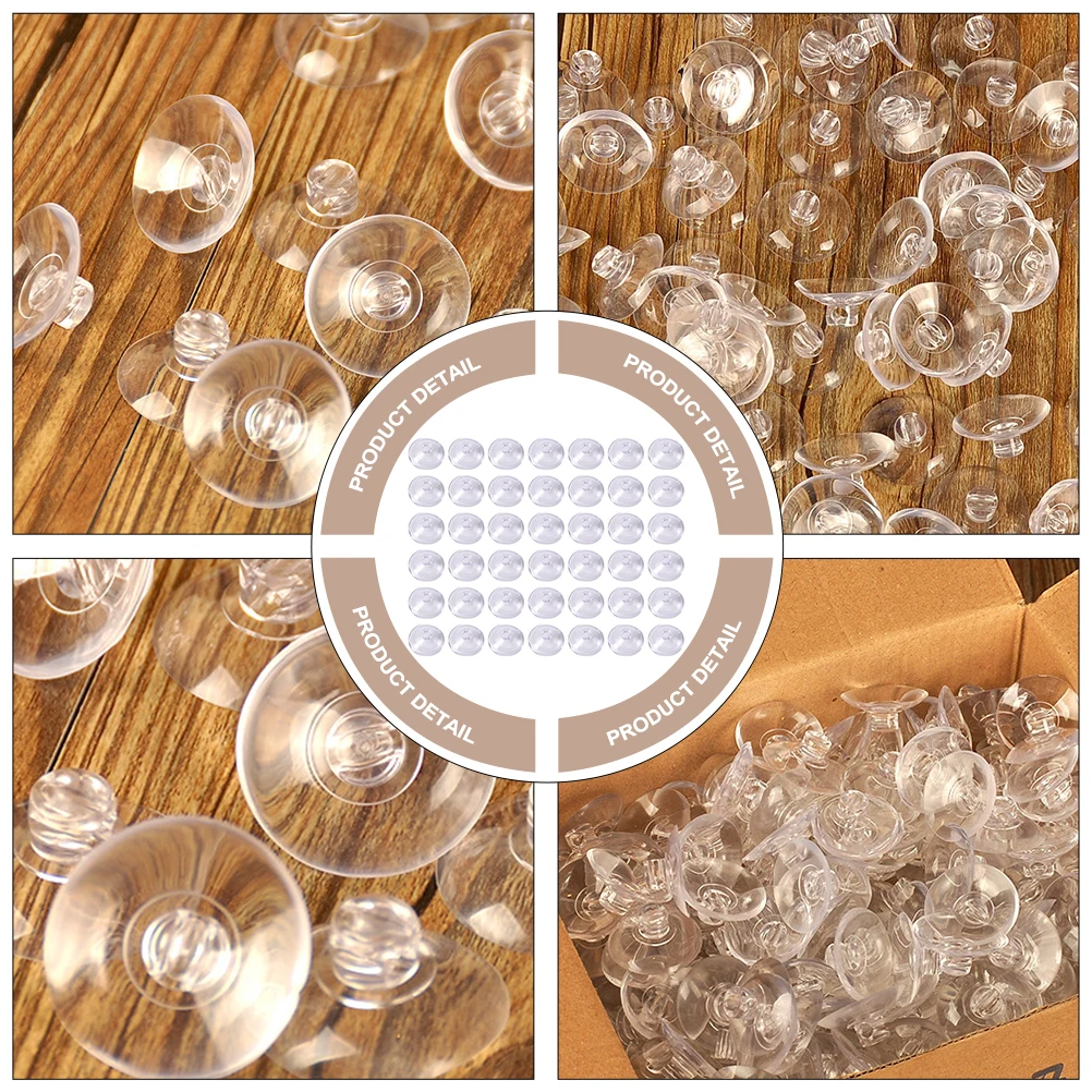 

1 Bag Transparent Suction Cups Clear Plastic Suckers for Smooth Surfaces Kitchen Bathroom Decorations Hanging Without Nails