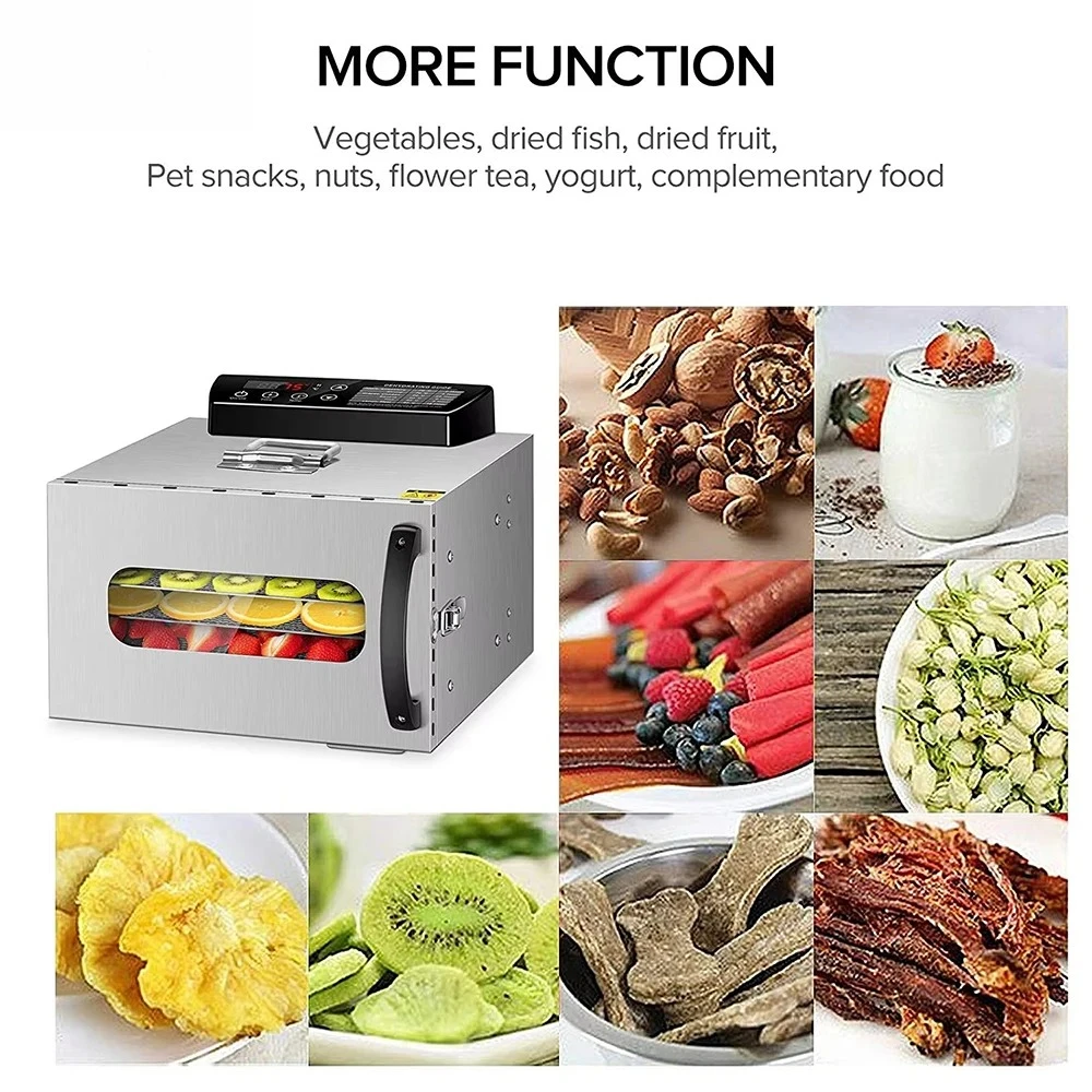 

Smart Home Fruit Dried Stainless Steel Flower Tea and Nut Machine Food Dehydrator Air Dryer Mini Herb and Fruit Slice Food Dryer