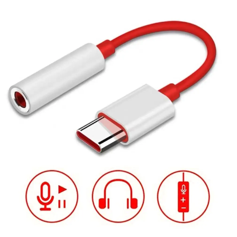 

USB Type C To 3.5mm Earphone Jack Adapter Audio Cable Connector for Oneplus 6T 7 Pro Universal USBC Music Converter