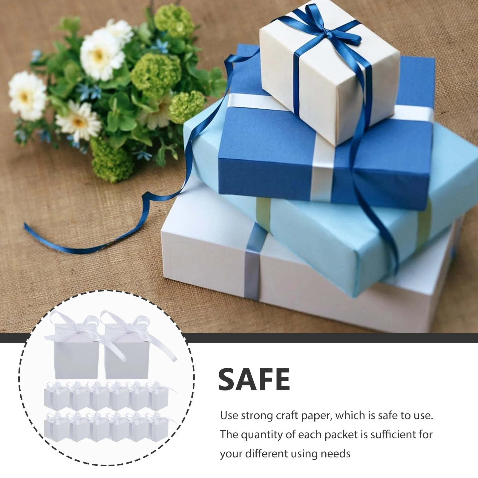 

50Set Paper Candy Gift Boxes Premium Craft Favor Box for Birthday Valentine Day Cookies Wrapping Chocolate Storage