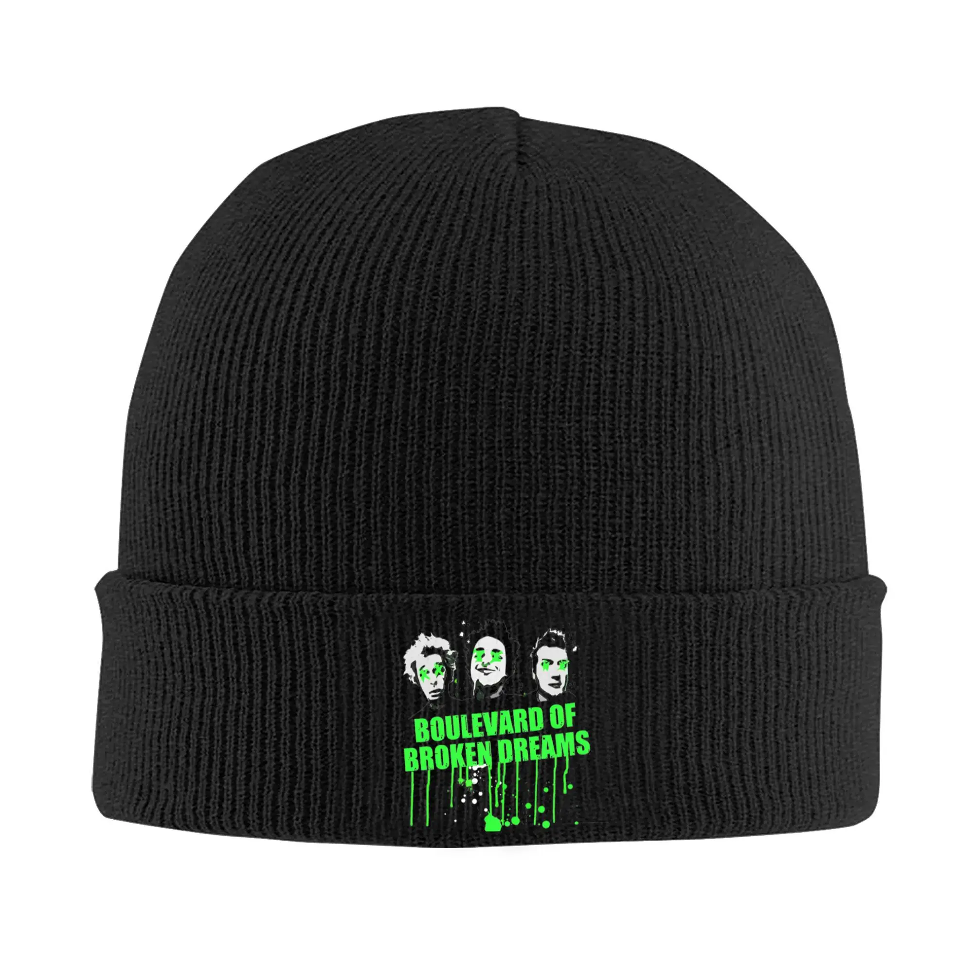 Boulevard Of Broken Dreams Green Days Knitted Caps Women's Men's Beanie Hats Acrylic Dookie Saviors Hip Hop Album Warm Melon Cap