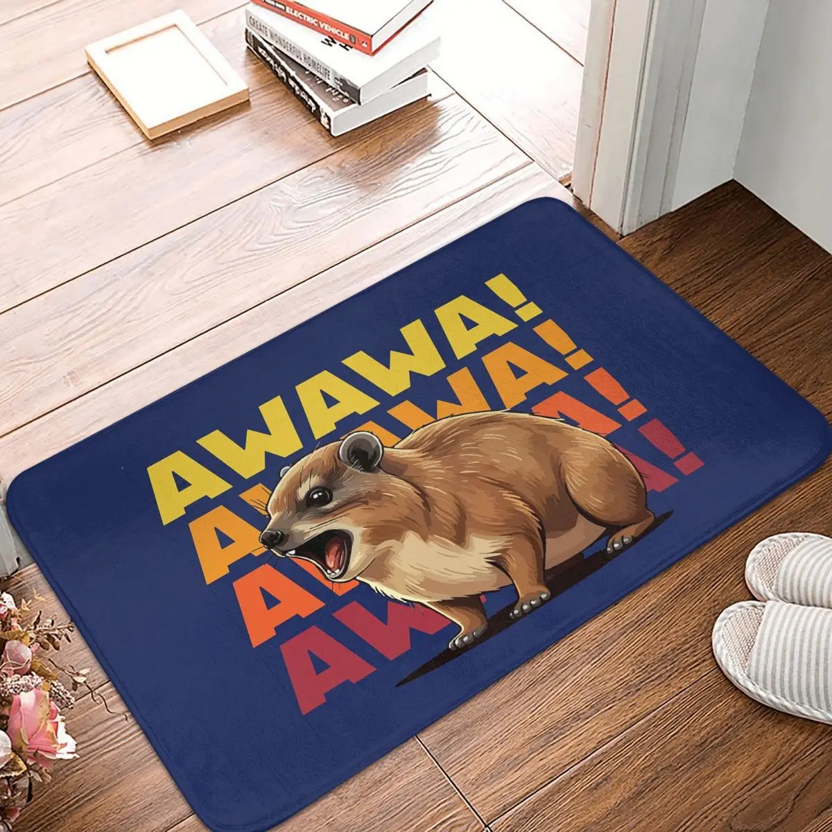 Rock Hyrax Lover Awawa Groundhog Dassi Anti-slip Doormat Floor Mat Carpet Rug for Kitchen Entrance Home Living room Footpad Mats