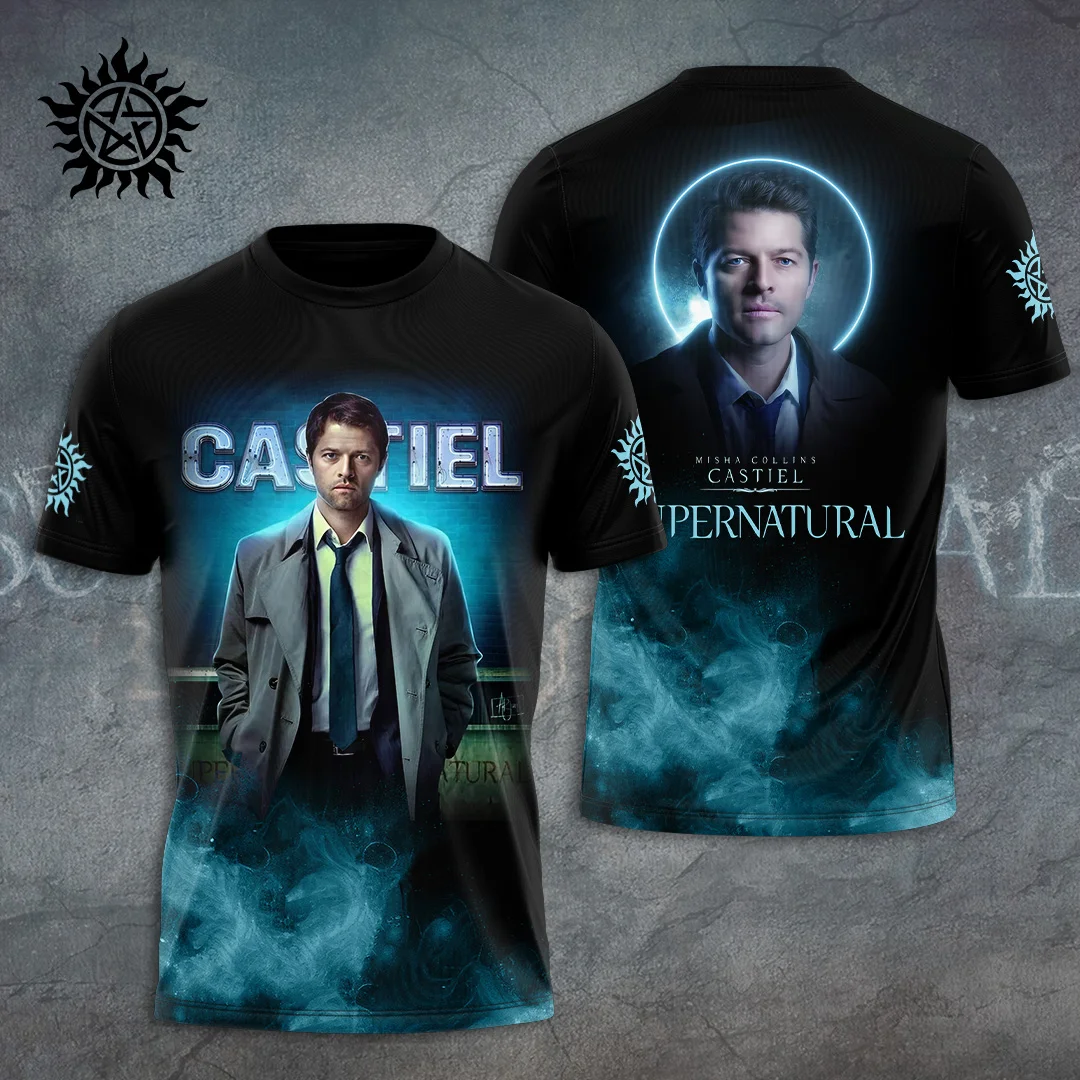 Supernatural TV 3D Print T-Shirts Men Women Casual Short Sleeve T Shirt Tops Y2K Streetwear Harajuku Oversized Tees Man Clothing