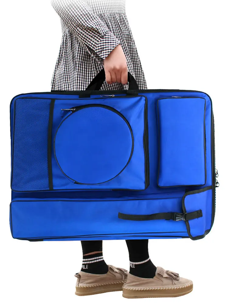 Bolsa de arte grande 4K A2, bolsa de tablero de dibujo, estuche de portafolio de arte impermeable, bolsas de dibujo de colores sólidos para
