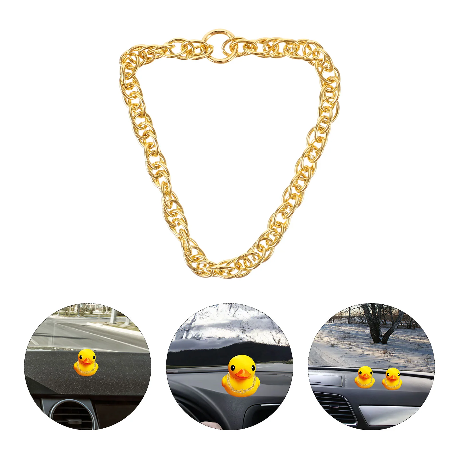 10 Pcs Accessories Little Yellow Duck Jewelry Girl Miniature Inflatables Plastic Billiard Pool Cue Glove Hip Hop Twist Chain