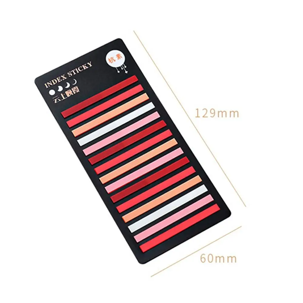 Colorful Transparent Sticky Notes Label Notepad Rainbow Color Index Memo Pad Bookmark School Offoce Supplies