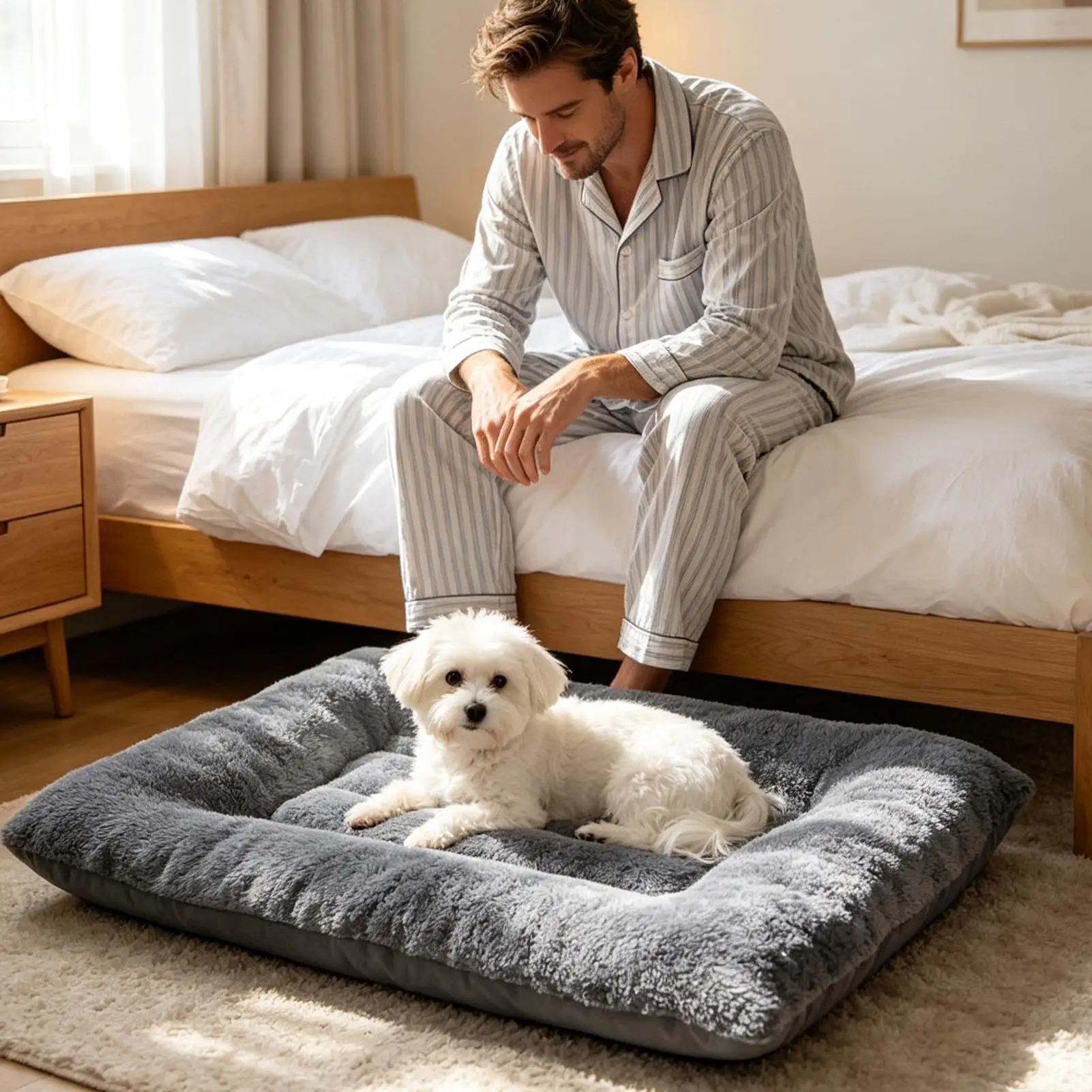 Dog Bed Extra Large Soft Thickened Rectangular Cushion Plush Dog Crate Bed For Small Medium Large Breed Home Entryway Floor