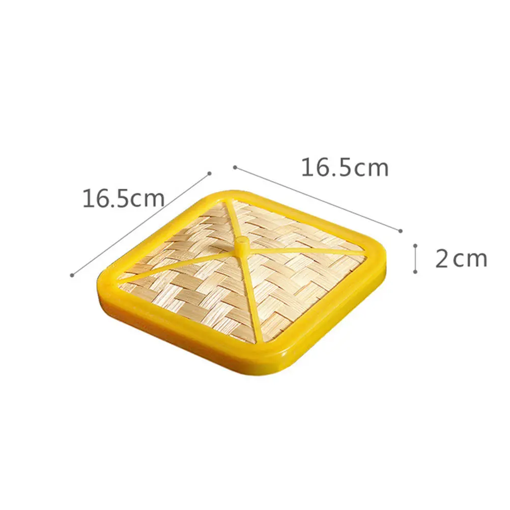 1Set Eco Friendly Bamboo Steamer 6Inch Square with Tight Layer Interface for Steaming Buns Dumplings Asian Food Steam Basket