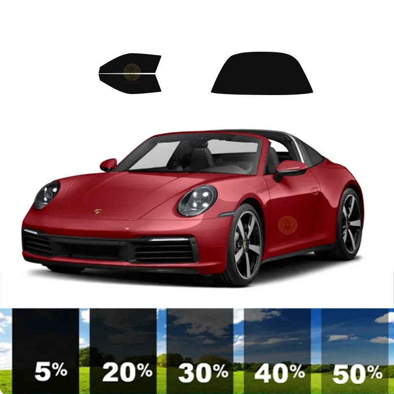 

precut Removable Window Tint Film For Car 100% UVR 5%-70%VLT Heat Insulation Carbon ﻿For PORSCHE TARGA 2 DR COUPE 2022-2022