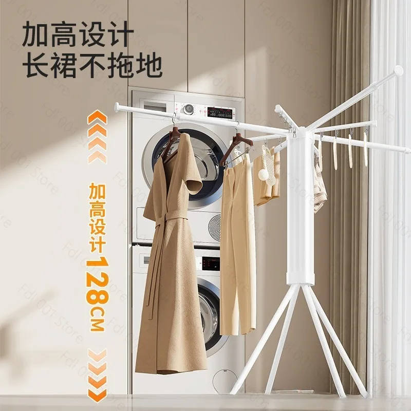 Foldable Clothes Drying Rack Heavy‑Duty Floor Standing Garment Hanger Multifunctional Laundry Drying Stand For Indoor Outdoor