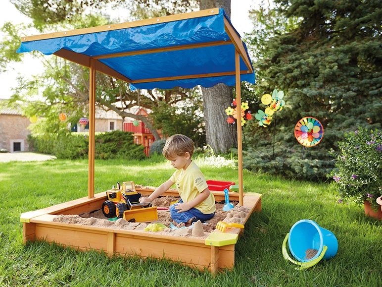 Outdoor Garden Home Kids Playground Playsets Wooden Sandbox Wood Sandpit
