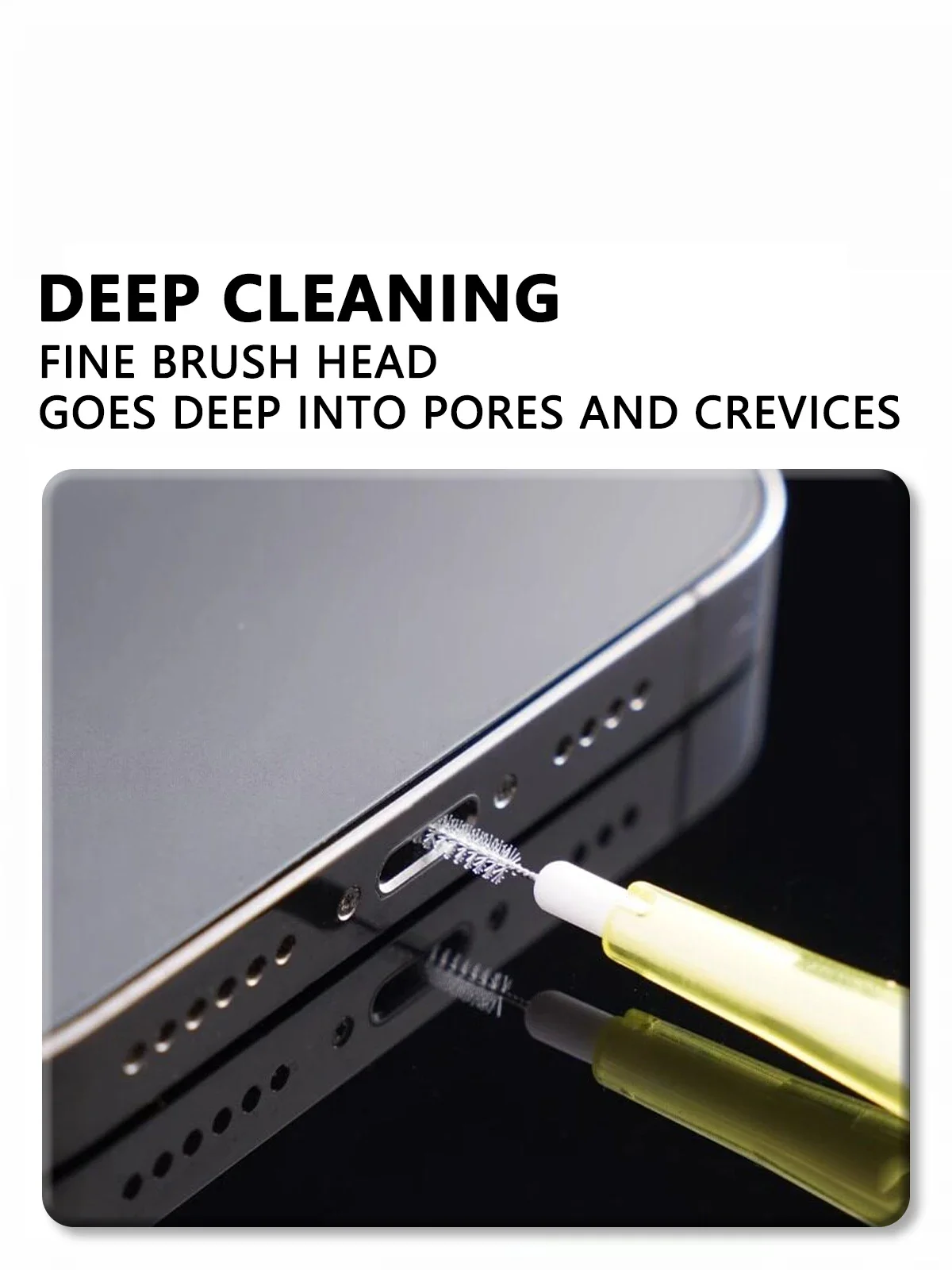 Aoifn Phone Cleaning Kit, 1-10 Pcs Nylon Brush with Hook Tip, Charging Port Speaker Cleaner, for iPhone Samsung AirPods Camera