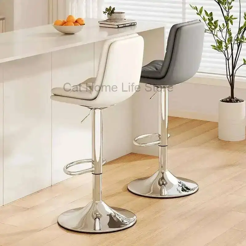 

Bar Stool Folding Gold Barbers Counter Narrow Leg Cashier Counter Beauty Bar Stool Square Home Sillas De Lujo Salon Chairs