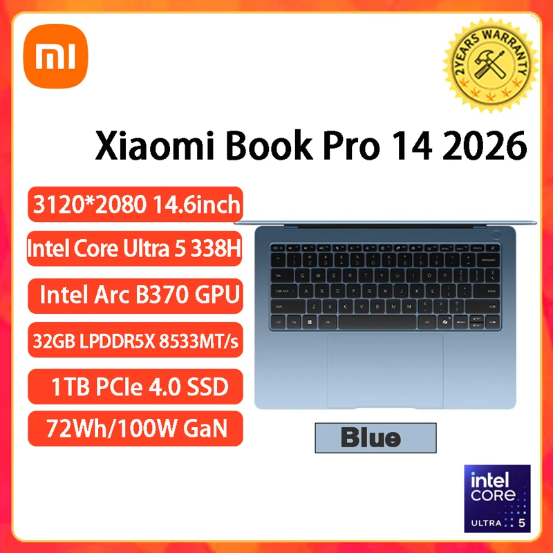 2026 Xiaomi RedmiBook Pro 14 Laptop Mi Notebook U5-325/U-338H/U7