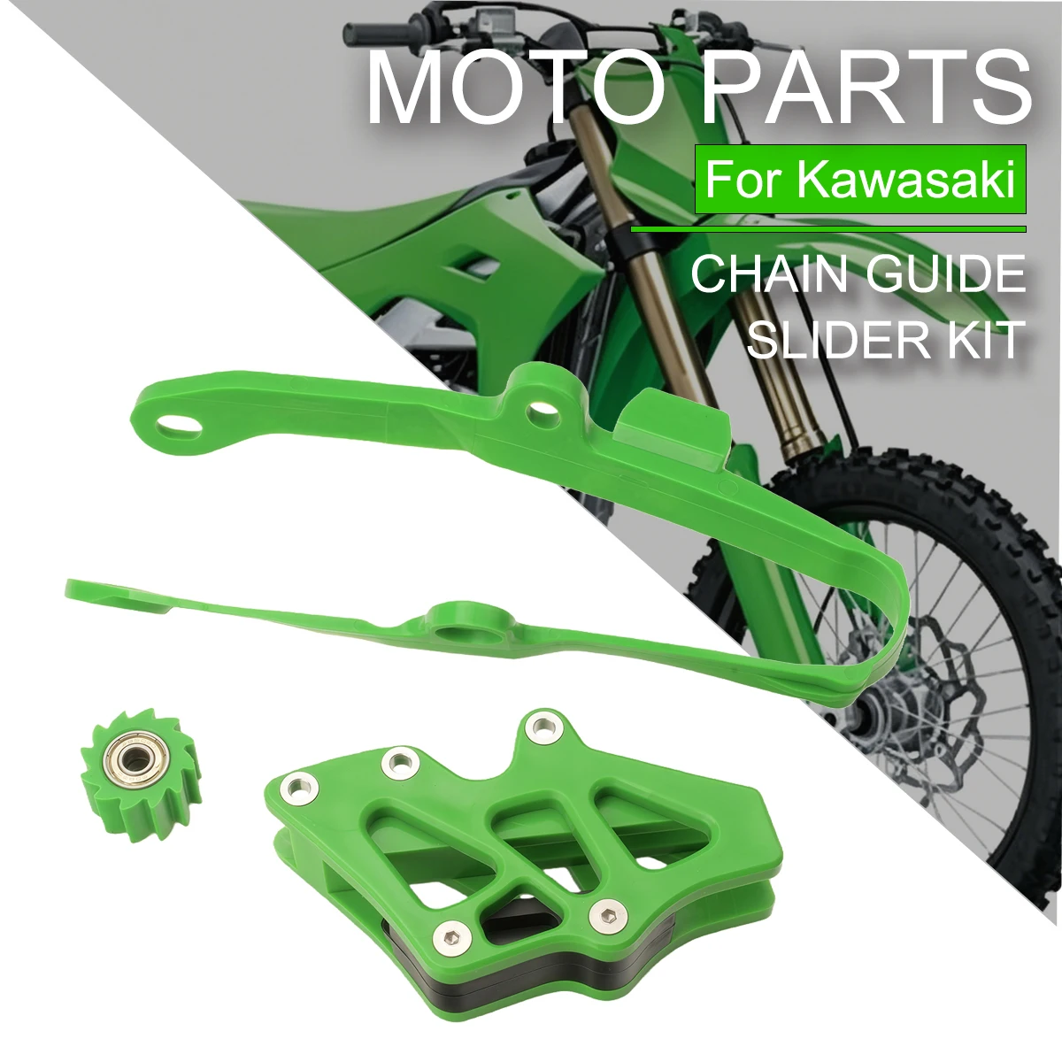 

Motorcycle Accessories Nylon Chain Guide & Slider Kit For Kawasaki KLX450R 2011-2014 KX450F 2009-2018 KX250F 2009-2020