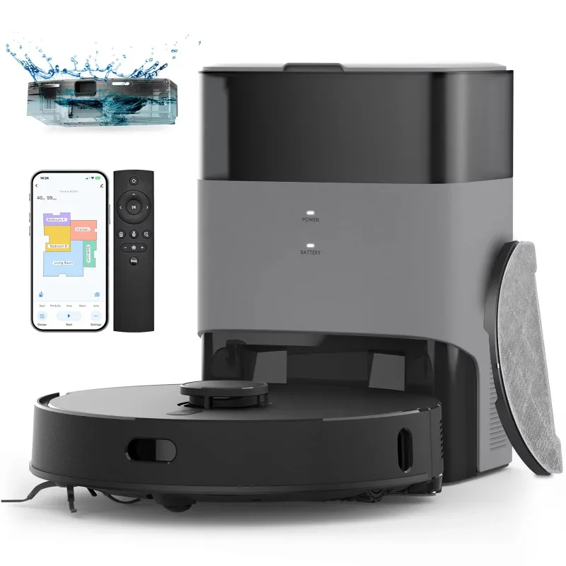 

USA DE JP Ship Multifunctional Vacuum Cleaner Robot Automatic Mopping Smart Vacuum Clean Mop With Self-Emptying Dustbin