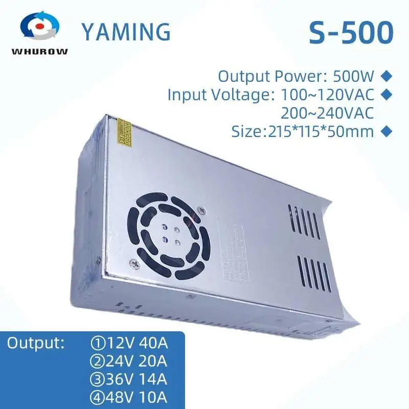 250/350/400/500/600W Single Output Switch Power Supply 5/12/24/36/48V Security Defence Monitor Camera LED Strip