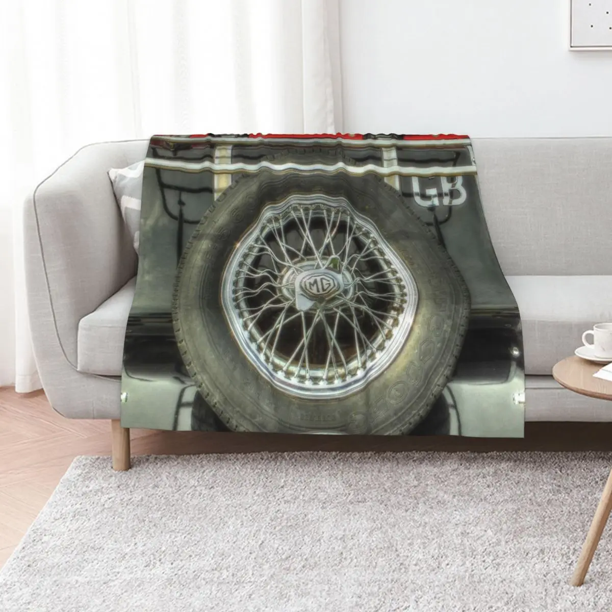 MG Retro Vintage Spare Wheel Throw Blanket cosplay anime Plush Soft Loose Winter beds Blankets