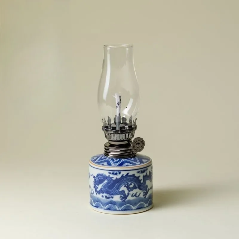 dragon play beads, ceramic lamp type retro, nostalgic lamp Chinese tea room, ornament tea restaurant, ambient light