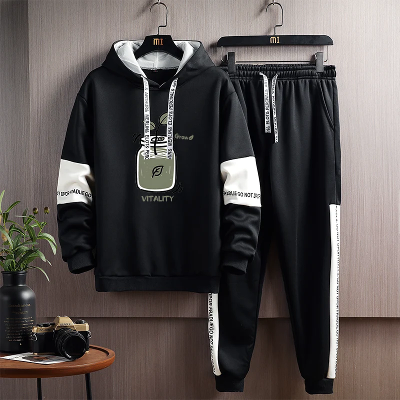 

New Faionable Sweatirt Set for Boys And Teenagers Spor Casual Wear Long Sve Long Pants Autumn Season Youth Apparel